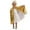 Yellow, variant on Girls Sparkling Sequins Short Cape for Stage Performance Carnival Role Play and Party Outfit 10-14 Years Red