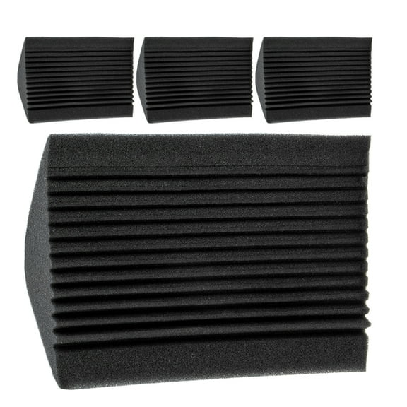SOPOTUTU 4-Pack Black Low Frequency Sound Absorbing Panels for Wall Soundproofing and Home Studio Use