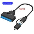 thumbnail image 2 of QJUHUNG USB 3.0 to SATA III Hard Drive Adapter Cable for 2.5” SSD HDD Drives External Converter Cable, 2 of 8