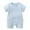 Light Blue, variant on Baby Boys Bodysuits Soft Cotton Solid Color Short Sleeve Onesie for Infant Daily Wear