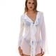 thumbnail image 2 of Blusa de Holgada de Larga con Volantes y Transparente para Mujer M, 2 of 9