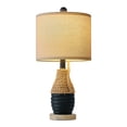 thumbnail image 3 of Oneach Farmhouse Table Lamp for Living Room Bedroom 20" Coastal Navy Blue Nightstands Bedside Lamps Home, 3 of 9