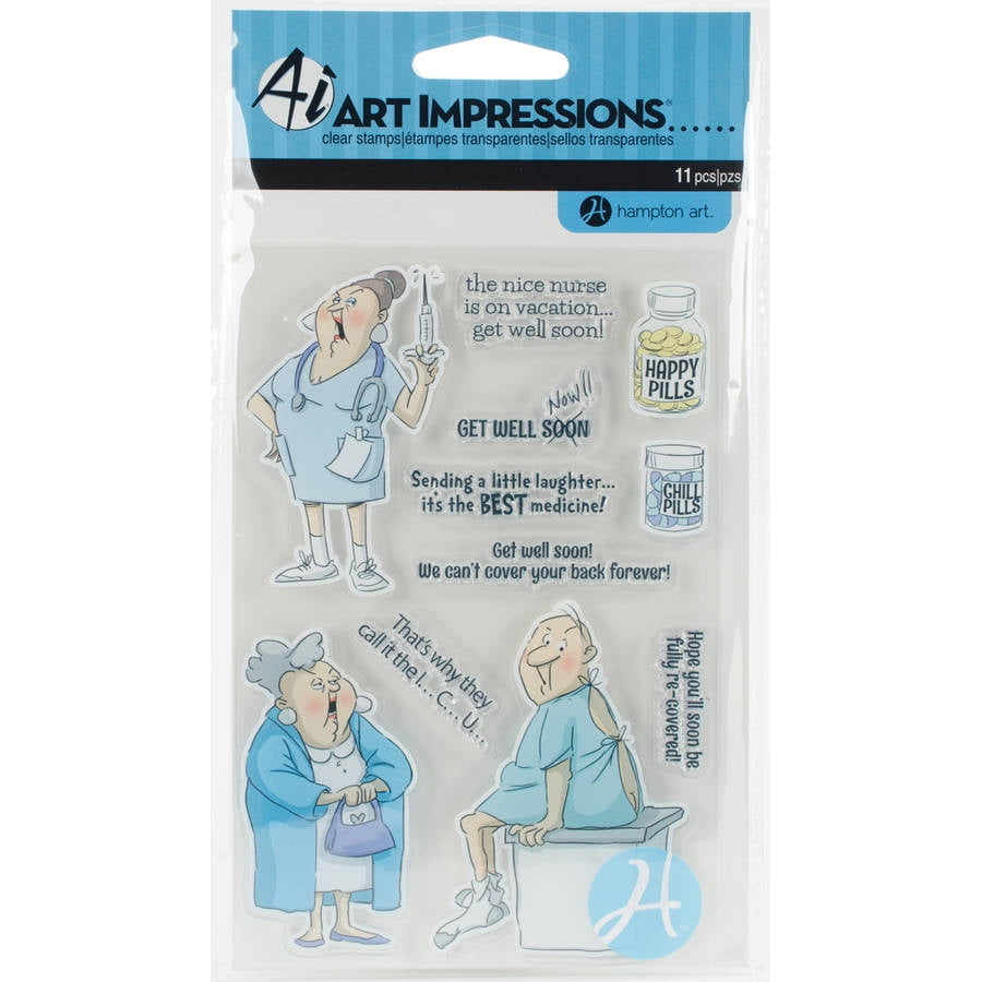 New in packaging Crafty impressions clear rubber stamp birthday theme 