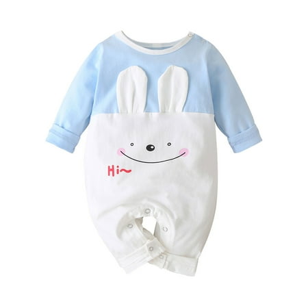

Vikakiooze Newborn Infant Baby Boys Girls Cartoon Bunny Ears Romper Jumpsuit Outfits