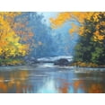 thumbnail image 2 of Gercken, Graham 32x26 White Modern Wood Framed Museum Art Print Titled - Autumn River, 2 of 4