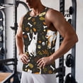thumbnail image 5 of Lsque Bones And Leaves Pattern Mens Tank Tops Muscle Athletic Quick Dry Sleeveless Workout Fitness T Shirts Beach Tank Top, Loose-fit Sleeveless Shirt for Men-XX-Large, 5 of 7