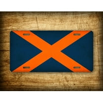 Auburn Alabama Weathered Metal Flag License Plate - Aluminum ( 12 inch x 6 inch )