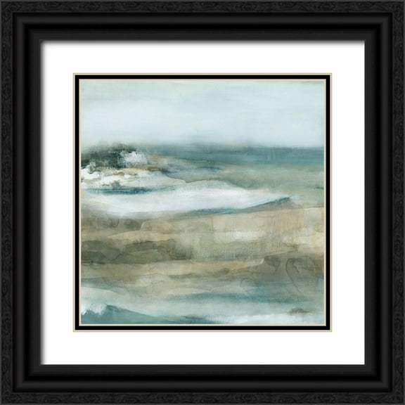 Robinson, Carol 12x12 Black Ornate Wood Framed with Double Matting Museum Art Print Titled - Moody Seas II