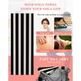 thumbnail image 5 of Black Beige Striped Yoga Towel for Hot Yoga Non Slip, Vintage Geometric Line Simple Yoga Mat Towel Absorbent Yoga Sweat Towels Microfiber Hot Yoga Blanket for Bikram Pilates 26"x70", 5 of 7