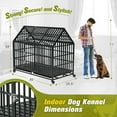 thumbnail image 2 of ZephyPaws 52" Heavy Duty Dog Crate for German Shepherd & Large Breeds，Lockable Wheels,Chew-Proof Steel Kennel with Removable Roof,Divider & Leak-Proof Tray, 2 of 8