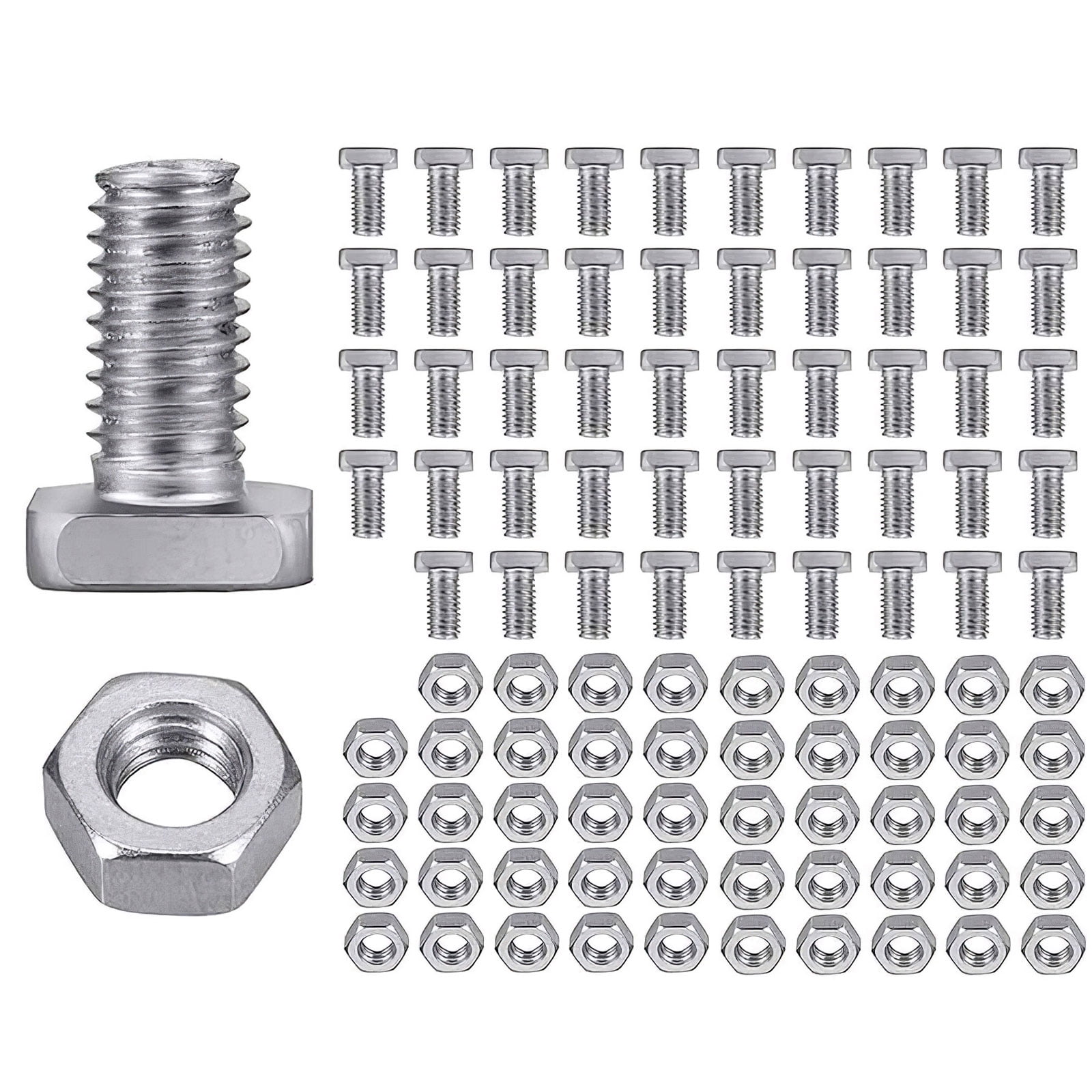Greenhouse Nut and Bolt Set Antirust Greenhouse Hex Nuts and Square