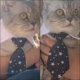 thumbnail image 3 of Corbata para perro y gato Corbata ajustable para gatos Corbata para mascotas para perros pequeños Accesorios para cachorros S, Estrella negra, 3 of 5