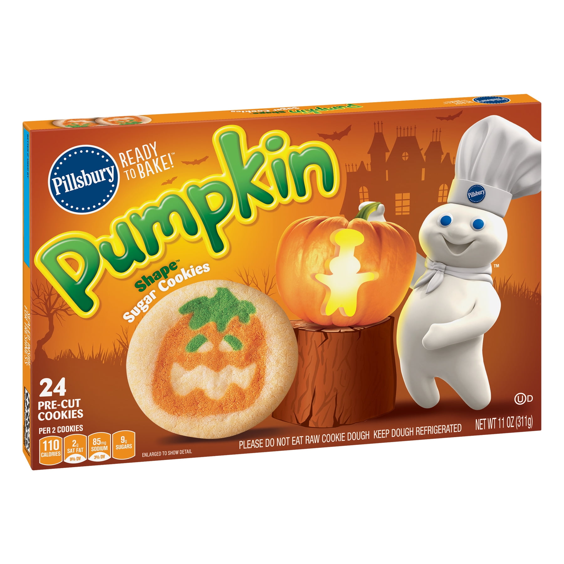 Pillsbury Ready to Bake â„¢ Pumpkin Shapeâ„¢ Sugar Cookies Walmart