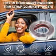 thumbnail image 2 of 3/4" 20mm Width Self Adhesive Car Door Window Bumper Trim Strip Sticker 10Ft 300cm  Gloss Silver Tone, 2 of 6
