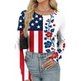thumbnail image 4 of ASDFVBKG American Flag Shirts Womens 1776-2026 250th Anniversary Shirts, 4th Of July Patriotic Usa Graphic Shirts for Womens Blue S, 4 of 5