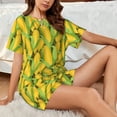thumbnail image 4 of Rateoe Corn 1 for 2 Piece Short Sleeves Pajama Sets Casual Lounge Sleepwear Ladies Pjs Sets with Pocket-Large, 4 of 6