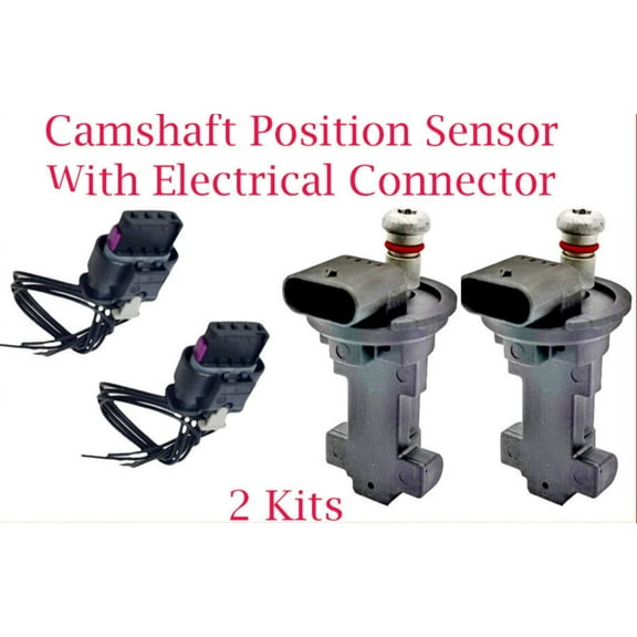 2 Pcs Camshaft Position Sensor W/ Connector Fits Chrysler Dodgei Jeep Ram VW