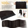 thumbnail image 4 of MY-LADY 10''-24'' 5 Clips in Human Hair Extensions Thick Real Natural Hair Pieces 100% Full Head Remy Hair 24inch #1B Natural Black（Thin）, 4 of 8