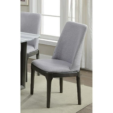 Madan Side Chair (Set-2) in Light Gray Linen & Gray