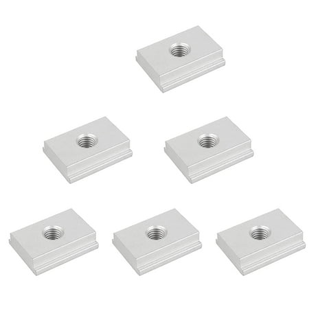 

6 Pcs T-Slot Nuts M6 T-Rail Sliding Nuts Aluminum Slot Nuts Sliding Nuts Furniture Slot Nuts for Slot Fastening