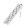thumbnail image 1 of LSLJS 2pcs Gadget Stainless Steel Ruler Bookmark Inspirational Text Metal Stationery, Home Accessories, 1 of 2