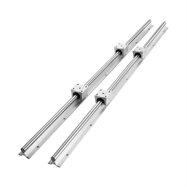 2PCS Linear Guide Rails SBR12 SBR16 SBR20 SBR25 800-2200mm & 4PCS UU Bearing Blocks Smooth Motion For DIY Mills CNC Parts ,Long Lasting
