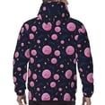 thumbnail image 7 of Wukai Pink Planets And Stars Print Men Hoodies Fleece Sweatshirts Long Sleeve Sweaters Pullover Fall Outfits Winter Clothes-X-Large, 7 of 7