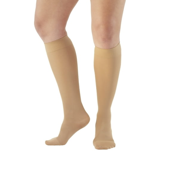 Ames Walker AW Style 211 Microfiber Opaque20-30 Closed Toe Knee Highs MD