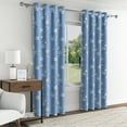 thumbnail image 3 of Aofoto Stars Starry Sky Blackout Curtains for Bedroom Living Room, Thermal Insulated Curtain,2 Panels,Blue, 42x84 inches, 3 of 5
