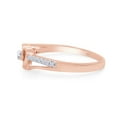 thumbnail image 4 of AFFY White Cubic Zirconia Split Shank Heart Promise Ring for Women 14K Rose Gold over Silver-4, 4 of 7