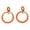 Orange, variant on HUANLEDASH 1 Pair Circle Stitching Hollow Stud Earrings Acrylic Hoop Splicing Drop Earrings Colorful Contrast Geometric Lightweight Dangle Earrings