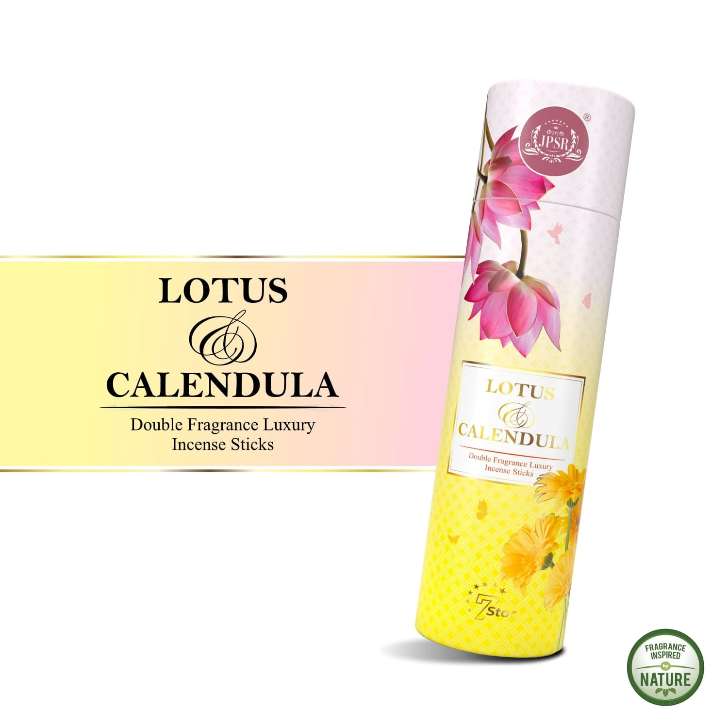 JPSR Lotus & Calendula Luxury Double Fragrance Incense Sticks, 100 Count, 1 Pack