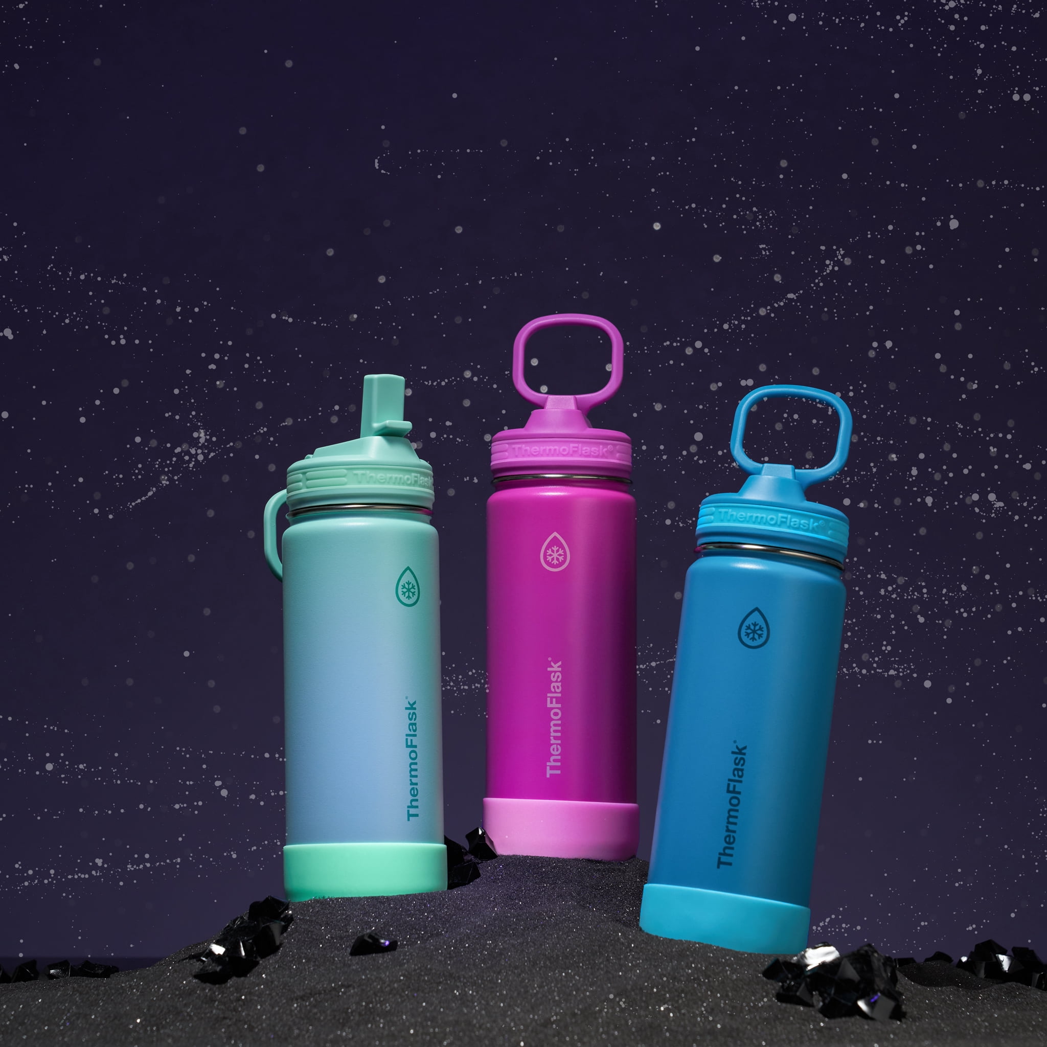ThermoFlask 18 oz Kids Glow-In-The-Dark Insulated Stainless Steel