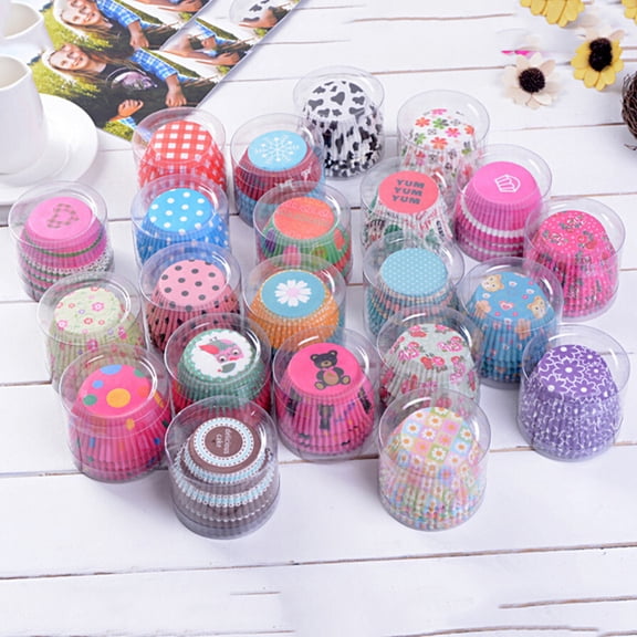 Random 100 pcs Cupcake Liner Baking Cups Cupcake Mold Paper Muffin Cases Cake Decorating Tools