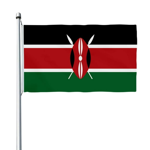 Aihccy Kenya Flag with Brass Grommets Size - 3x5Ft
