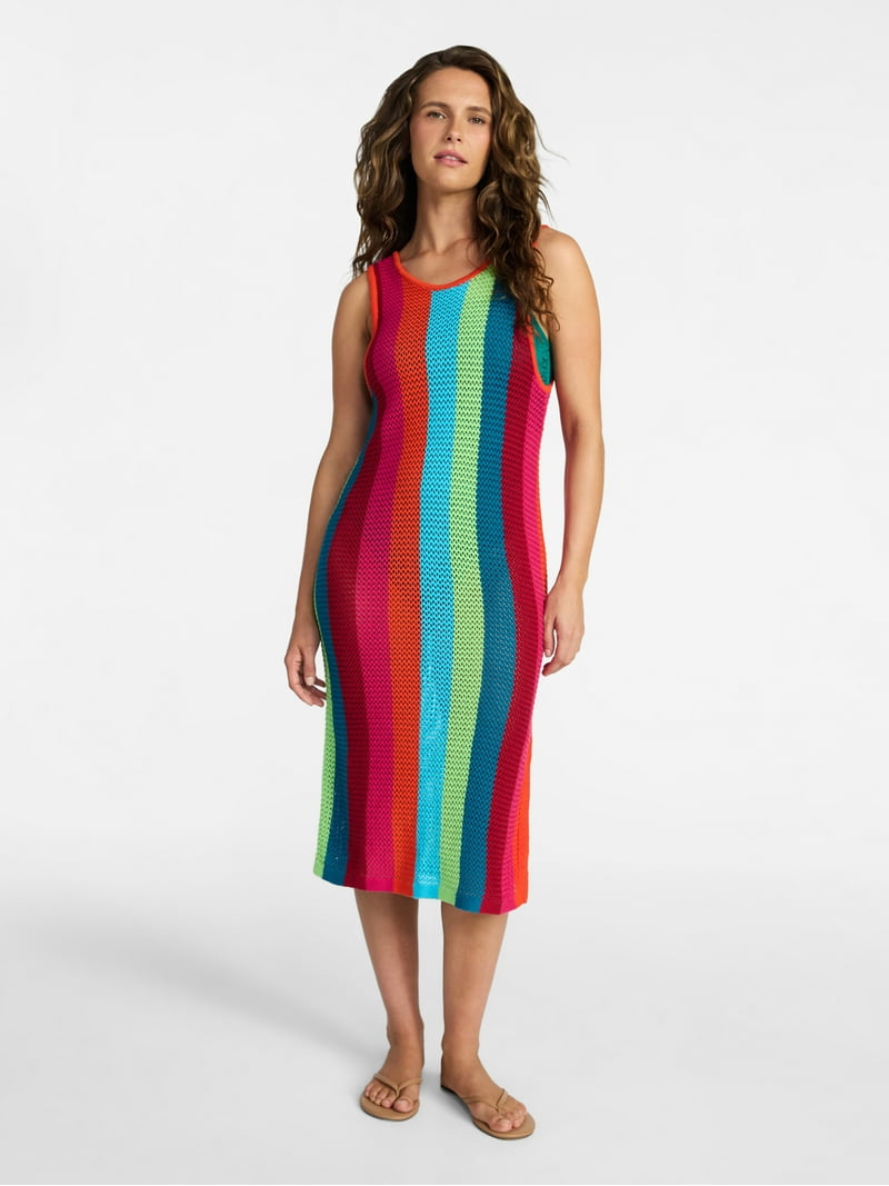 Time and Tru Women's and Women's Plus Size Sweater Dress Swim Coverup,  Sizes XS-3X - Walmart.com