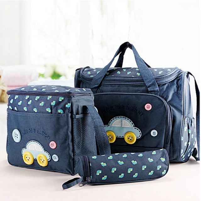 4 Uds Mummy CUTICAT Pañales Bolsos para Pañales Alfombrilla para Botellas Juegos de Cajas Azul Bolso de mano de momia