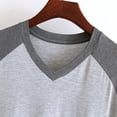 thumbnail image 6 of APEXFWDT Men's Big&Tall V-Neck Nightshirt Raglan Short Sleeve Sleepshirt Loose Fit Comfy Pajama Sleepwear,Dark Gray, 6 of 8