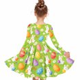 thumbnail image 7 of Girls Easter Dresses Mint Green Long Sleeve Bunny Floral Print Skater Dress Easter Church Spring Party,Size 11-12 T, 7 of 7