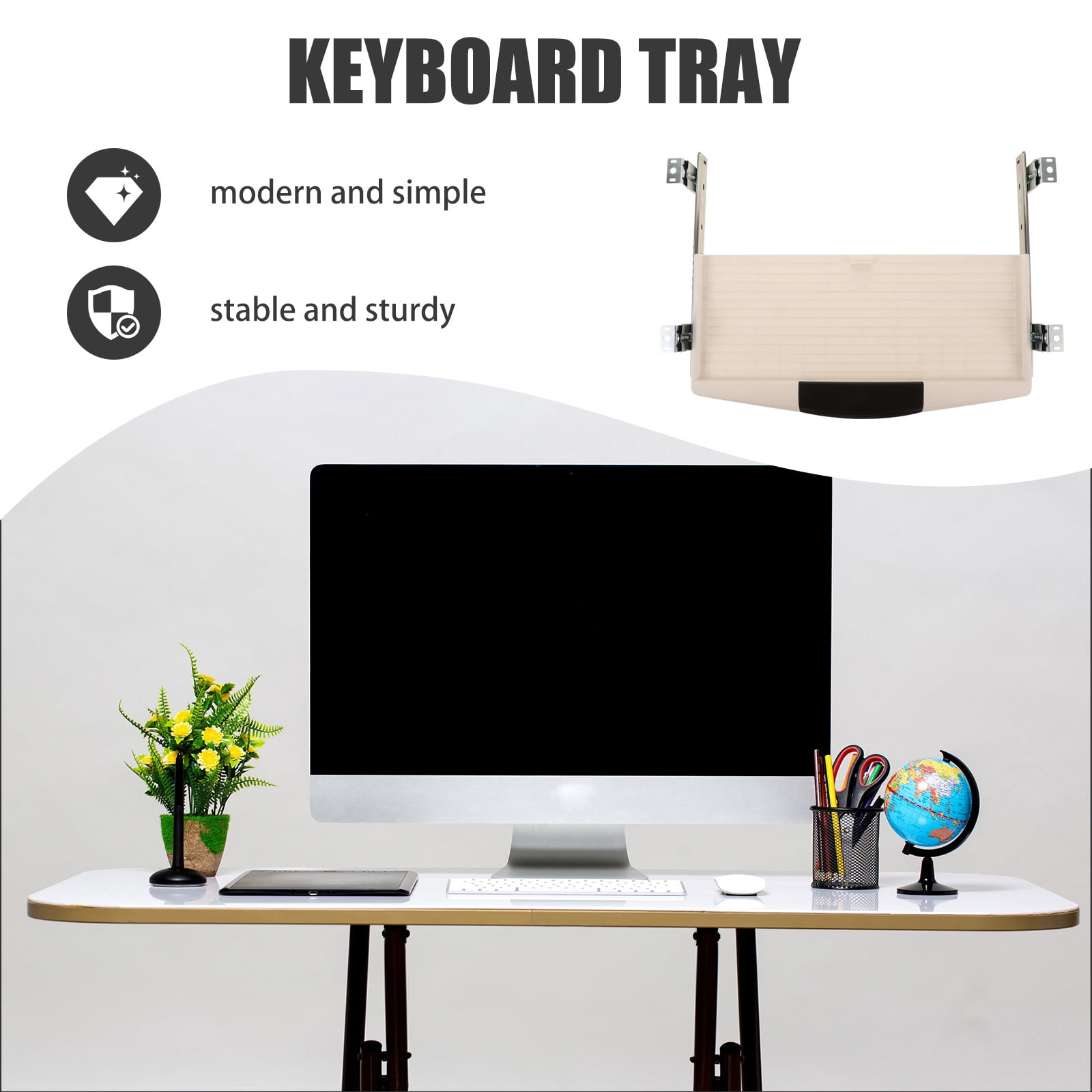 HOMEMAXS 1 Set Keyboard Tray Keyboard Mount System Under Desk Drawer Slide Out Keyboard Accessory