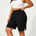 thumbnail image 5 of Women's Casual Summer Shorts High Waisted Elastic Drawstring Lounge Sweatshorts with Large Pockets Flattering Activewear for Workout Running Gym and Everyday Comfort Wear, 5 of 6