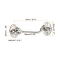 thumbnail image 2 of Uxcell 4 Inch Hook Eye Latch, Cerradura de gancho y ojo de acero inoxidable para privacidad, cerradura de puerta, tono plateado, 2 of 6