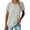 Light Grey, variant on Women Short Sleeve Crewneck T Shirts Side Split Tees Casual Loose Fit Tops S-2XL