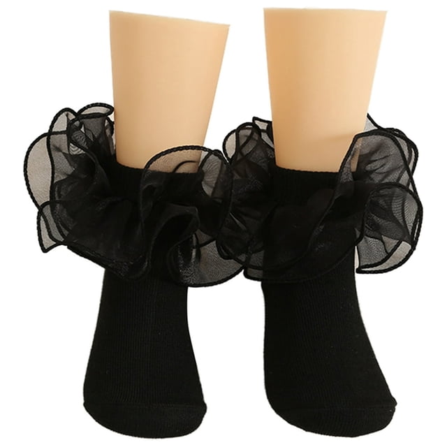 MesaSe Ruffle Ankle Socks Lace Frilly Socks Fashion Women Girls Princess Socks
