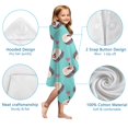 thumbnail image 7 of Blue Hedgehog Love Hooded Bath Towel，50"x30" for Ages 3 To 12 Kids, Quick Dry Lightweight Soft Microfiber Hood Beach Towel Cover Up for Kids, 7 of 7