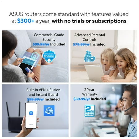 ASUS - ZenWiFi ET8 Wireless-AX Wi-Fi Router - White