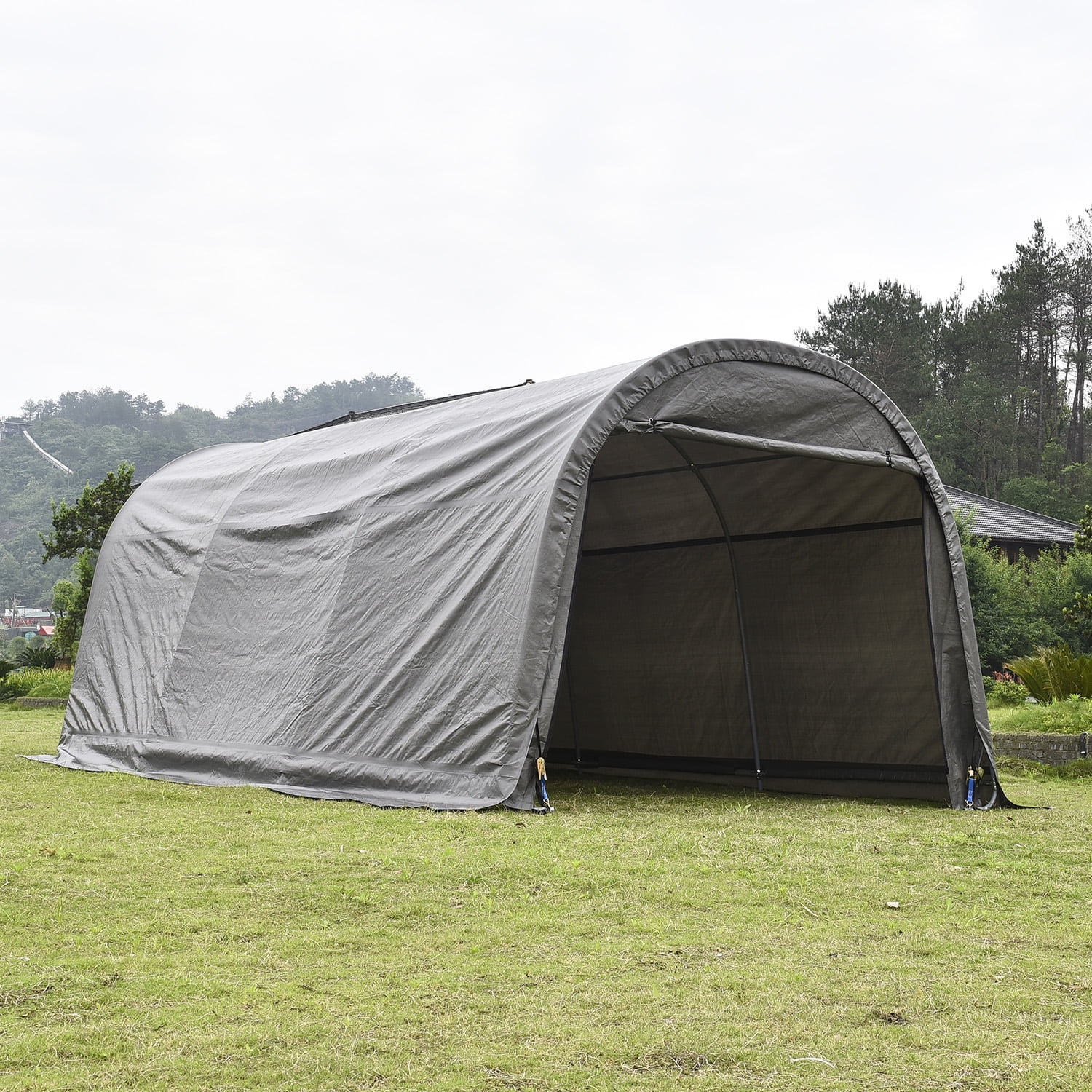 wonline Carport Auto Shelter 10x15x8ft Portable Outdoor Car Garage