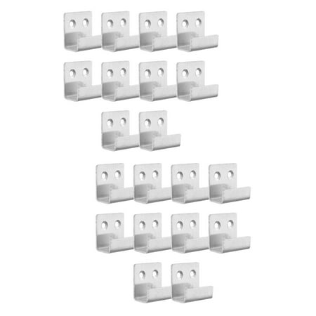 

20 pcs Stainless Steel Hooks Wall Mount Brackets Hooks Tile Display Hangers