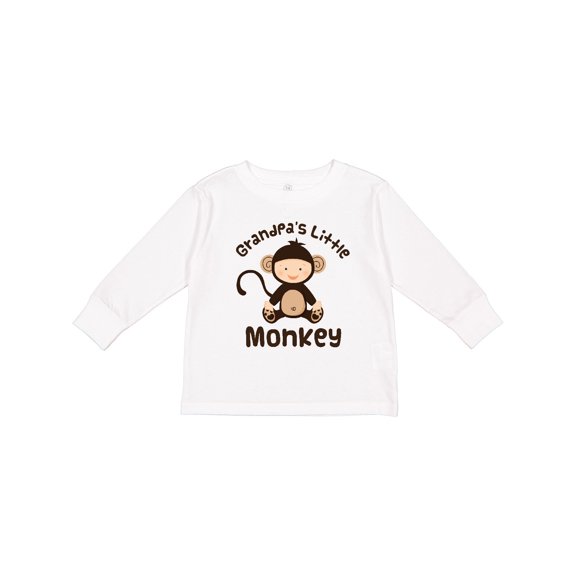 Inktastic Grandpas Little Monkey Boys or Girls Long Sleeve Toddler T-Shirt
