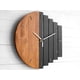 thumbnail image 2 of Reloj de pared de estilo industrial abstracto, creativo y sencillo, reloj de pared para sala de estar y dormitorio, reloj de madera, reloj de cuarzo, 2 of 5